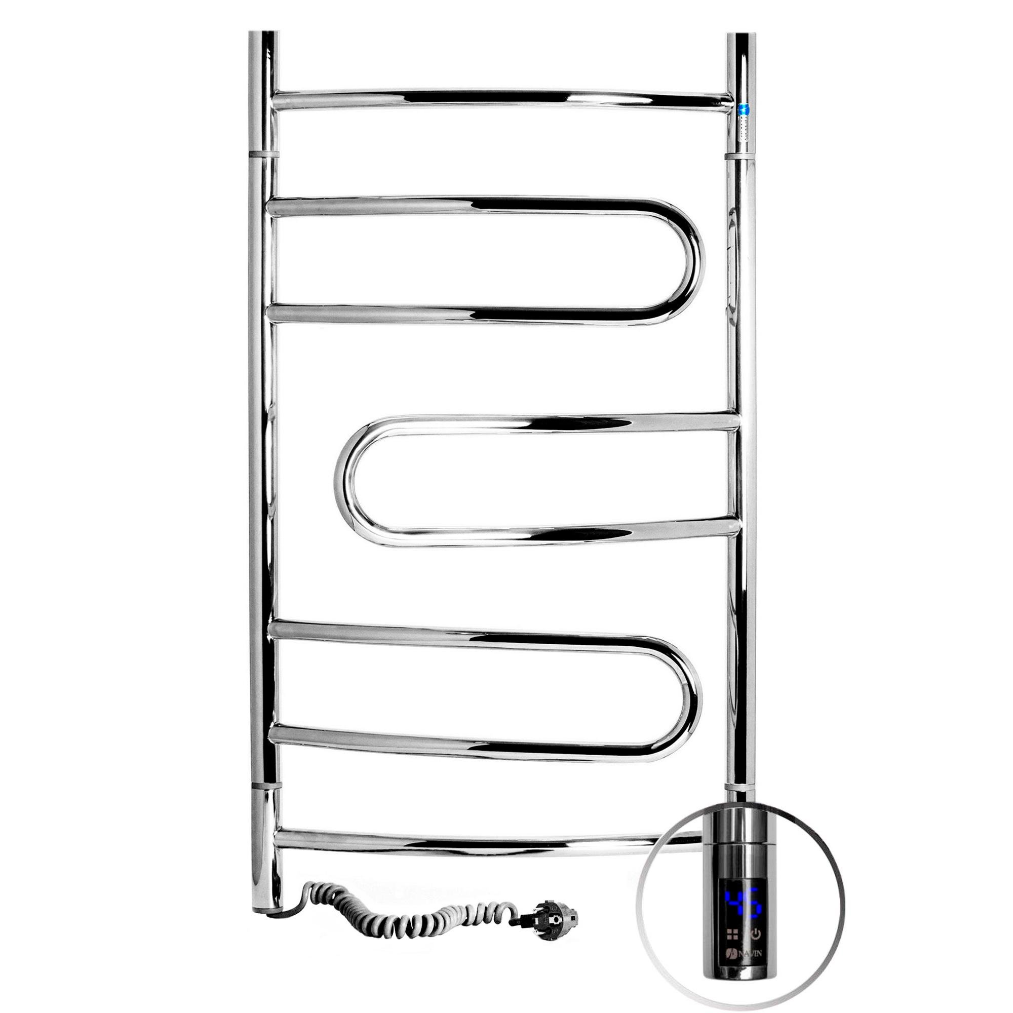 Полотенцесушитель электрический NAVIN Пируэт Sensor левая поворотная с таймером 480x800 мм (S10-021133-4880)