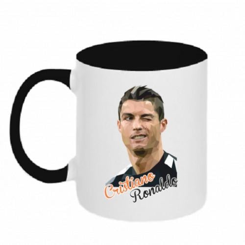 Чашка двухцветная Кристиано Роналдо 320 мл Черно-белый (350529-17-43478) - фото 1 Чашка двухцветная Кристиано Роналдо 320 мл Черно-белый (350529-17-43478) - фото 1