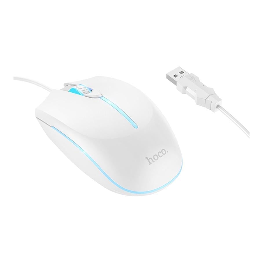 Компьютерная мышка игровая Hoco GM37 Wonderful Gaming Luminous USB Белый (3001624117)