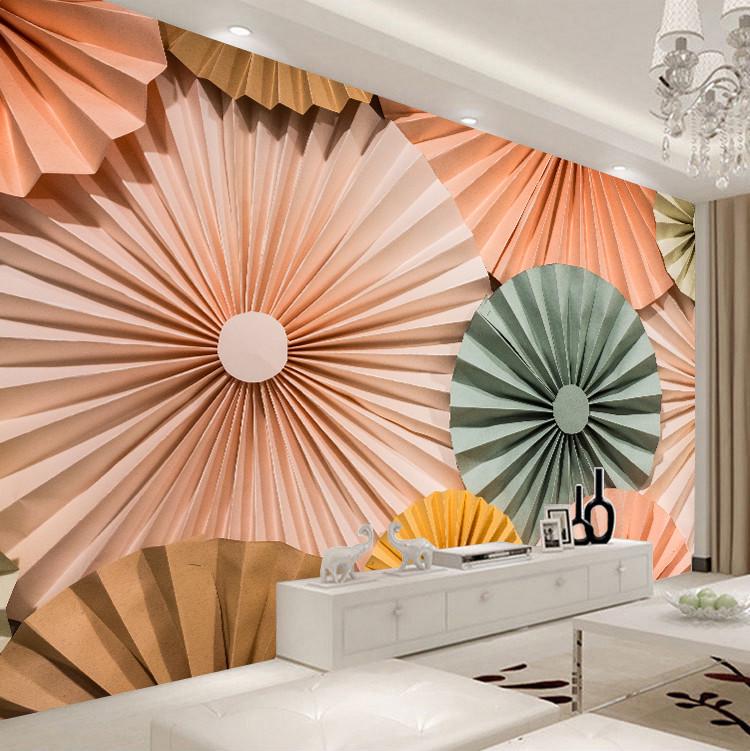 Фотошпалери 3D флізелінові квіткові для спальні/зали/кухні Квіти орігамі