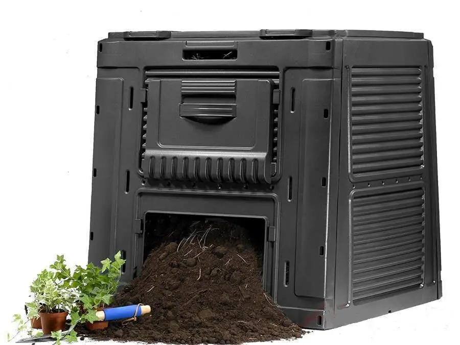Компостний контейнер садовий Keter Е-Composter W/Base пластиковий із основою 470 л (CNT00012645)