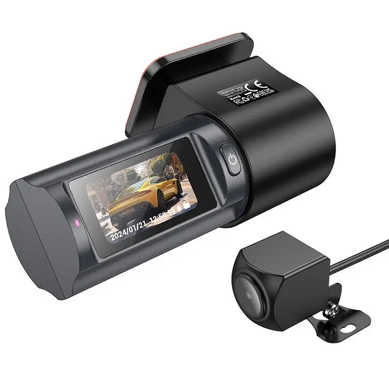 Відеореєстратор Hoco DV8 2K Display Hidden Driving Recorder with rear camera Black - фото 5