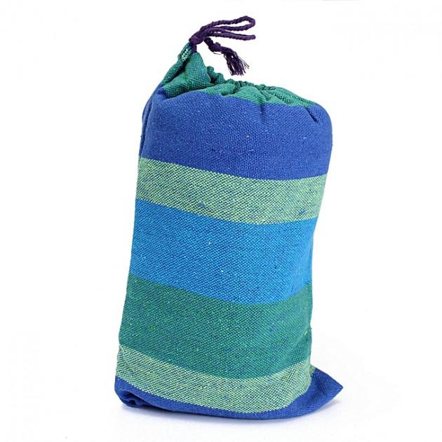 Гамак мексиканський з чохлом бавовна 200х80 см Синій з смужками (c168c0f4) - фото 6