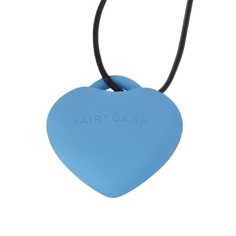 Вибратор-кулон на ремешке FairyGasm PleasureStone 5,5 см Голубой (51264)