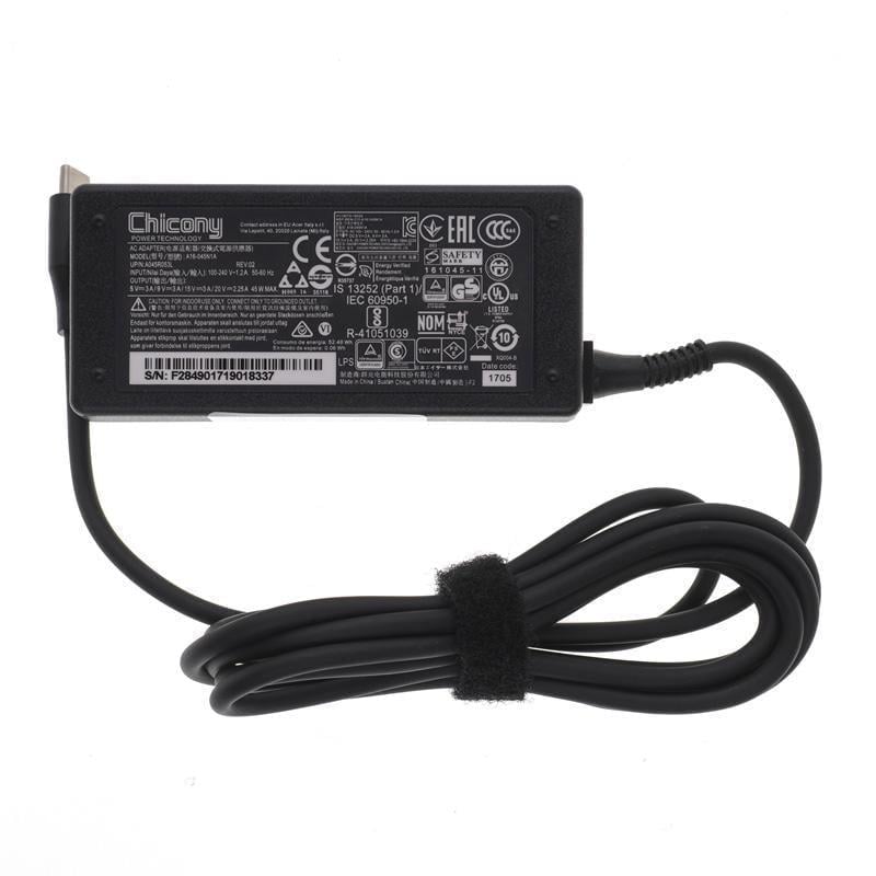 Блок питания для ноутбука Acer Chromebook 14 CP5-471/Acer Chromebook 11 C732/Acer Chromebook 15 CB515 5V 2,0A 45W USB TYPE-C (210986)