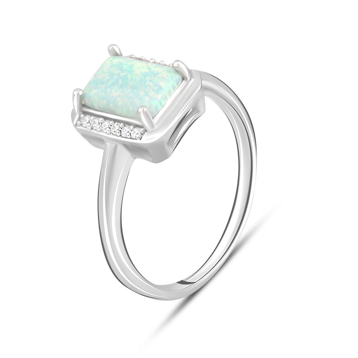 Кольцо серебряное с опалом 0,617 ct 2,49 г р. 18 (2097303) Кольцо серебряное с опалом 0,617 ct 2,49 г р. 18 (2097303)