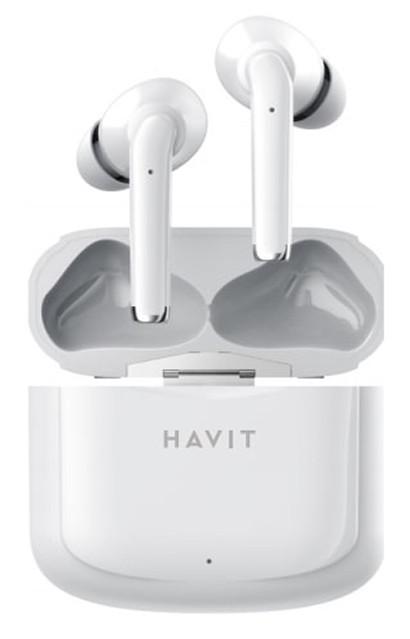 Наушники вакуумные беспроводные с микрофоном Havit HV-TW966 Bluetooth в кейсе Белый (207249) - фото 2