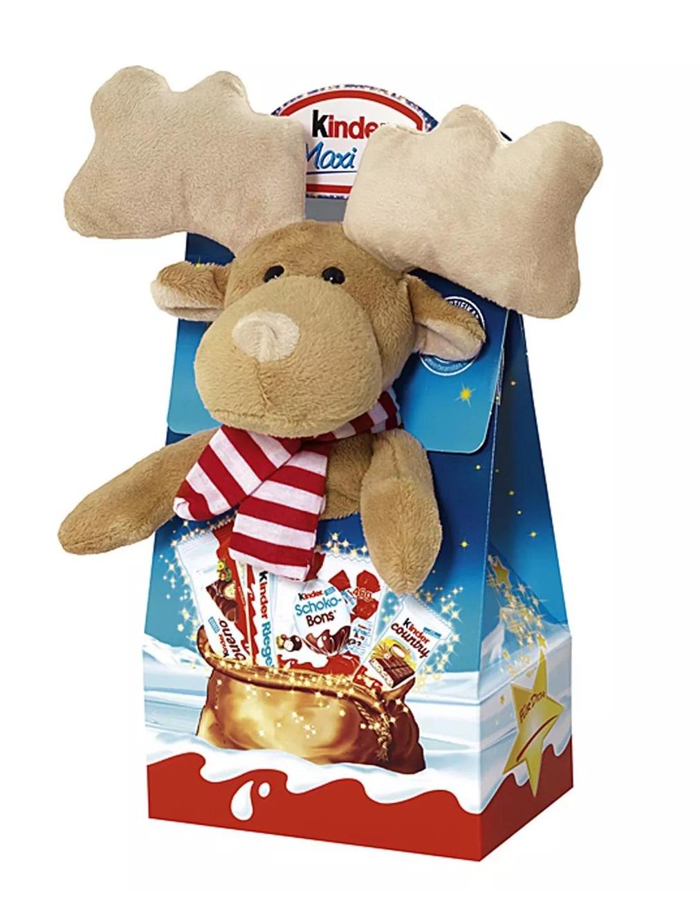 Новогодний набор сладостей Kinder Maxi Mix с игрушкой Рождественский лось 133 г