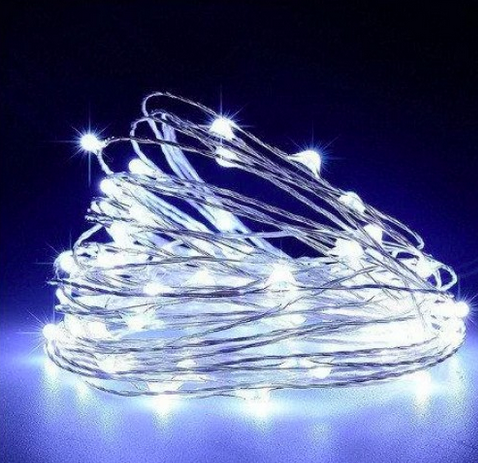 Гирлянда RD-9025 роса 100 LED RGB 10 м цвет ламп белый