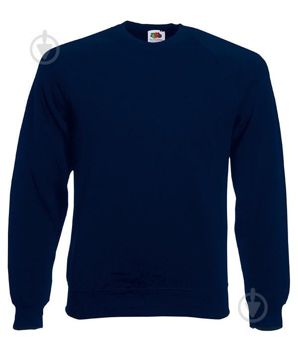 Світшот Fruit of the Loom Classic raglan sweat S Темно-Синій (0622160AZS) - фото 1