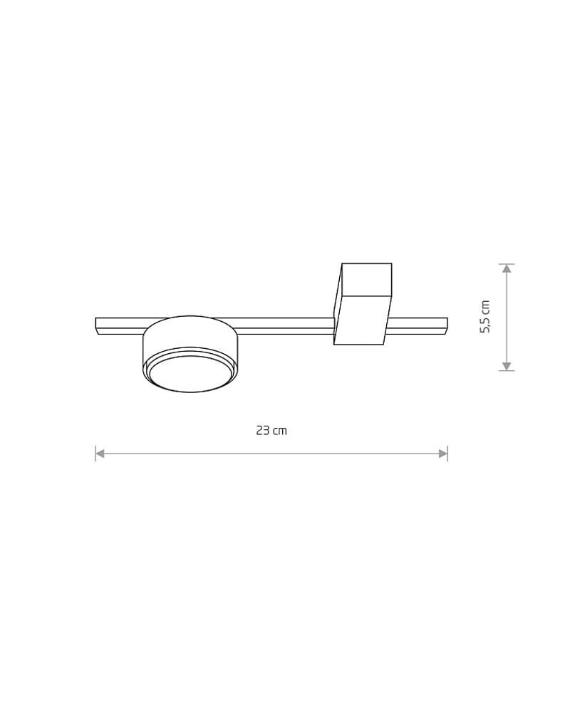 Потолочный светильник Liel 8272 Pills GX53 1x8 W IP20 White (13943222) - фото 4