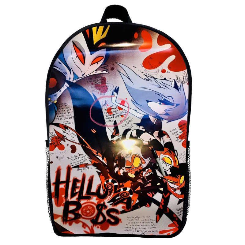 Школьный рюкзак с принтом Helluva Boss 011 39х27х14 см 14 л Черный (2356728097)