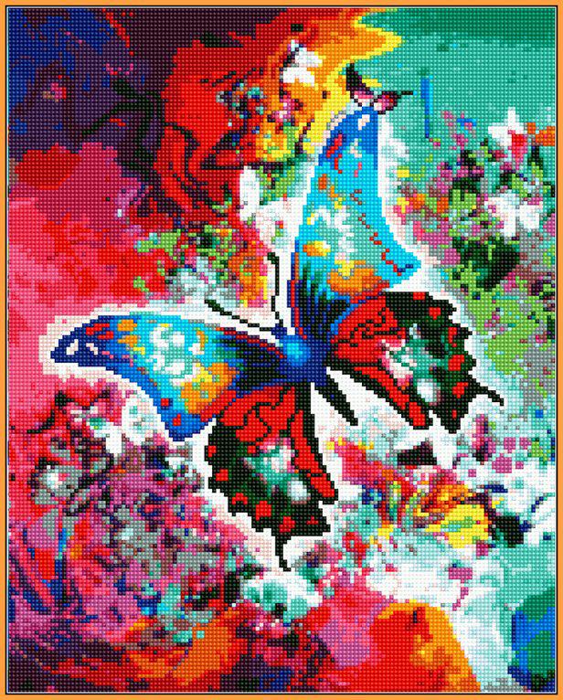 Алмазная мозаика Турбо Яркая бабочка 40x50 см (ST1314)