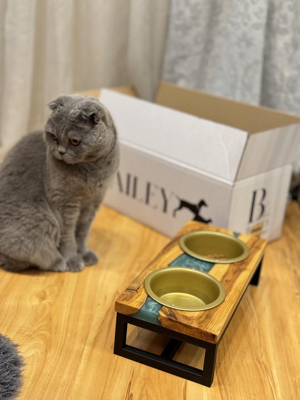 Кормушка для кошек EPOXY WOOD L Ocean (2467079550) - фото 9 Кормушка для кошек EPOXY WOOD L Ocean (2467079550) - фото 9