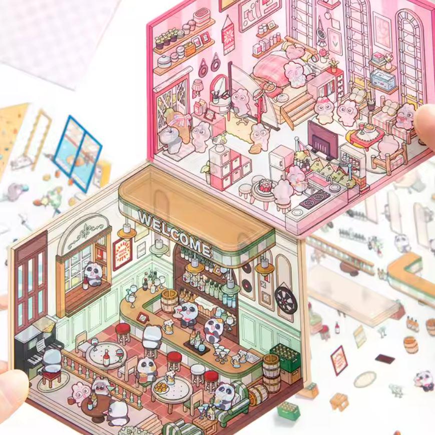 Наклейки 3D для створення міні кімнат з капібарою 4в1 з пінцетом - фото 12 Наклейки 3D для створення міні кімнат з капібарою 4в1 з пінцетом - фото 12