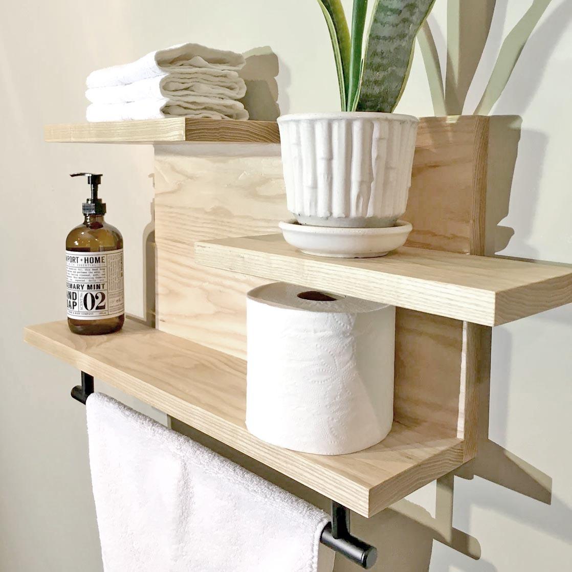 Полка для ванной из дерева Эльдеталь Бланже (ВНП/008601) Полка для ванной из дерева Эльдеталь Бланже (ВНП/008601)