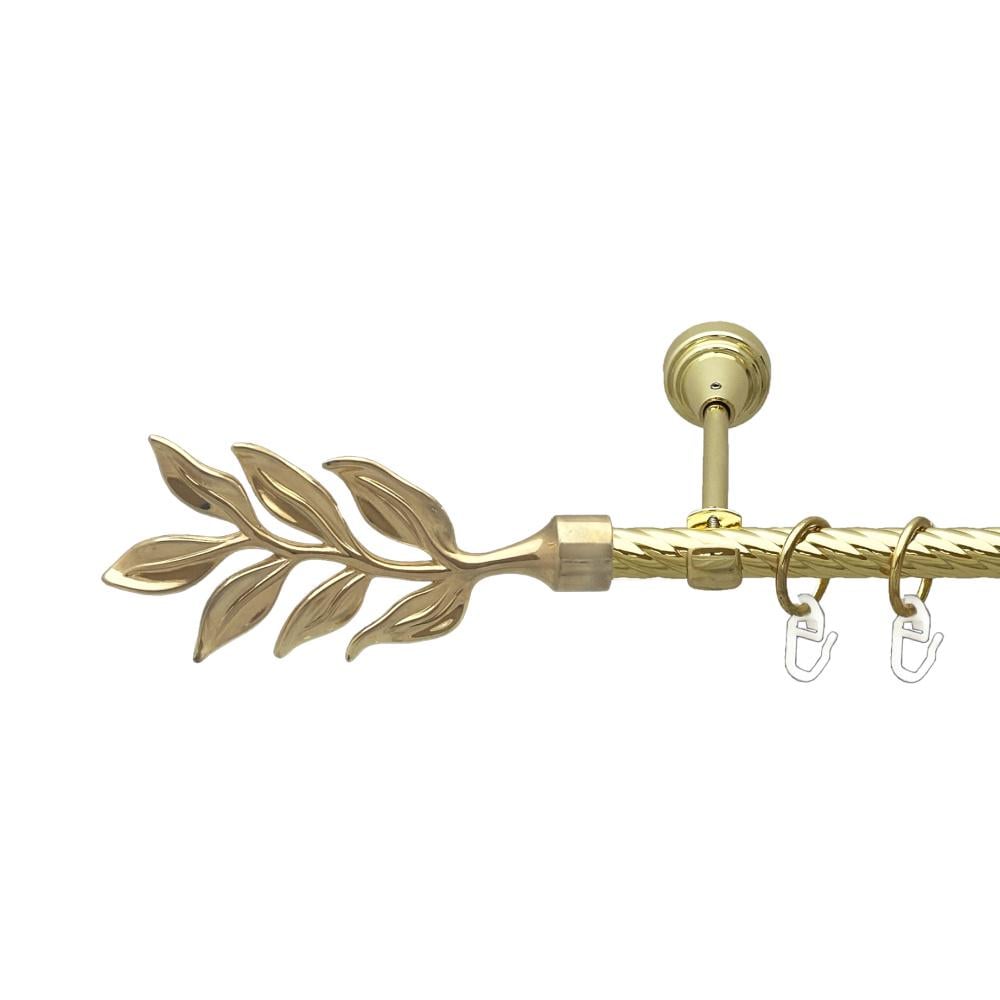 Карниз Orvit Лавр металевий однорядний відкритий скручена труба кільце металеве 16 мм 300 см Золото (00-00024787)