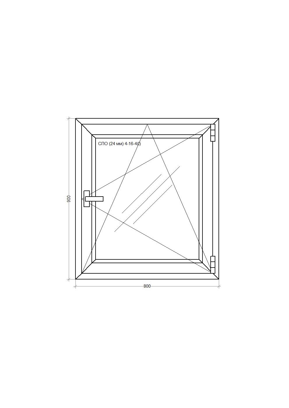 Окно металопластиковое WDS 5S поворотно-откидное 800x900 мм - фото 2 Окно металопластиковое WDS 5S поворотно-откидное 800x900 мм - фото 2