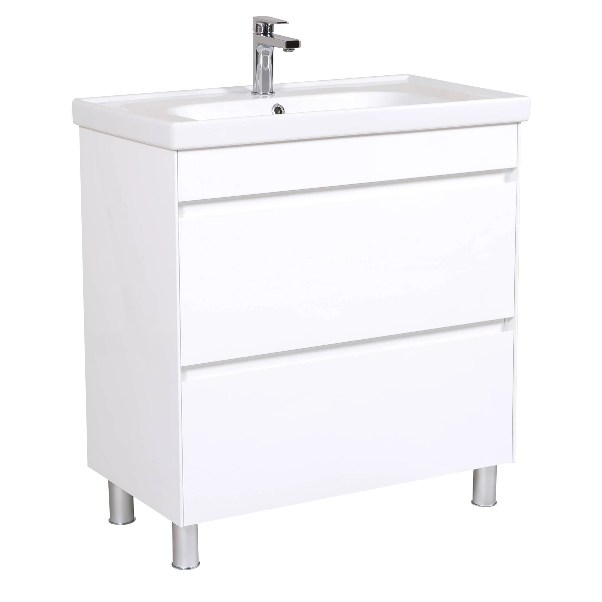 Тумба у ванну Aqua Rodos Валенсія 80x45 підлогова з умивальником CeraStyle Еліт Білий (АР000040207)