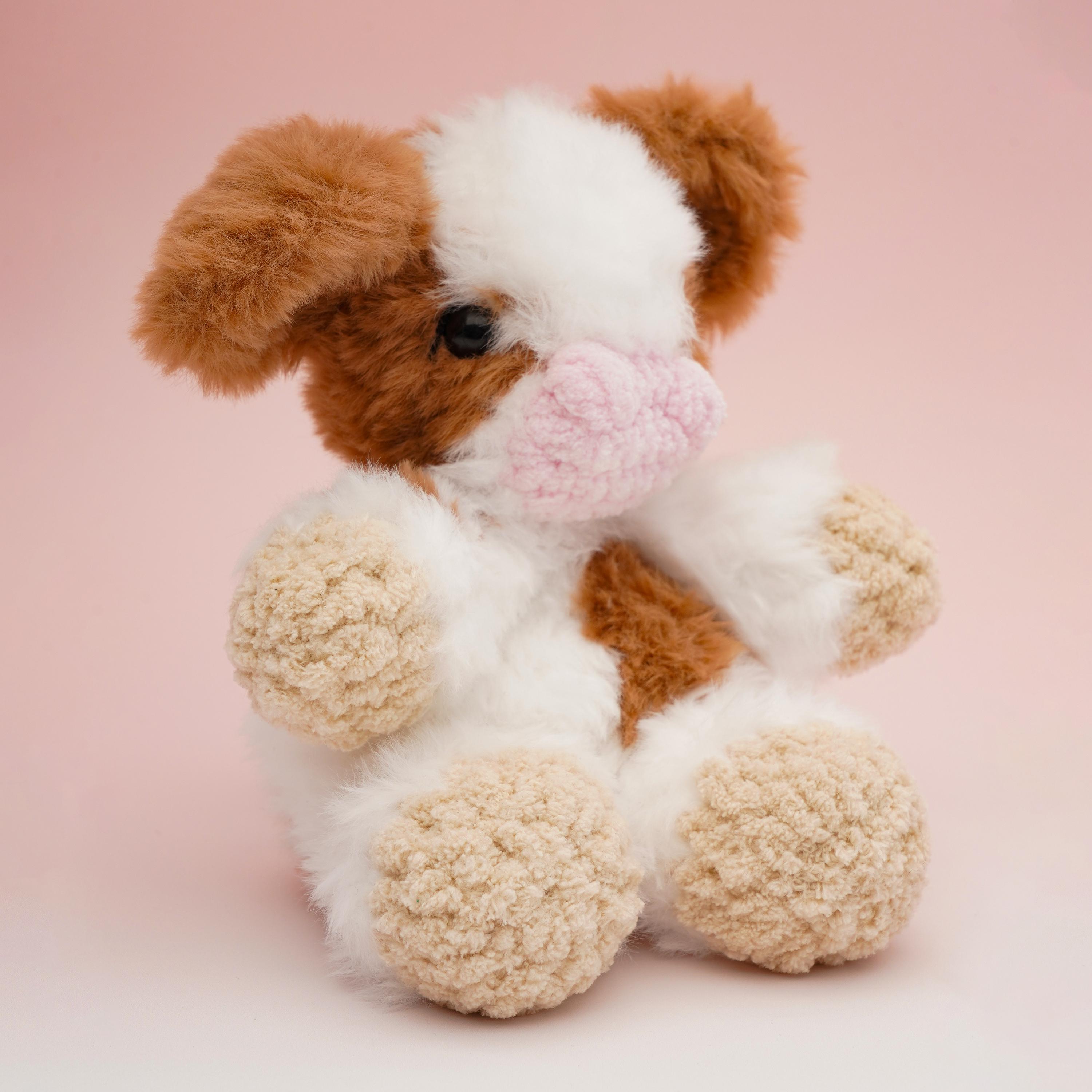 Игрушка мягкая вязаная Коровка ручная работа 25 см (31590167)