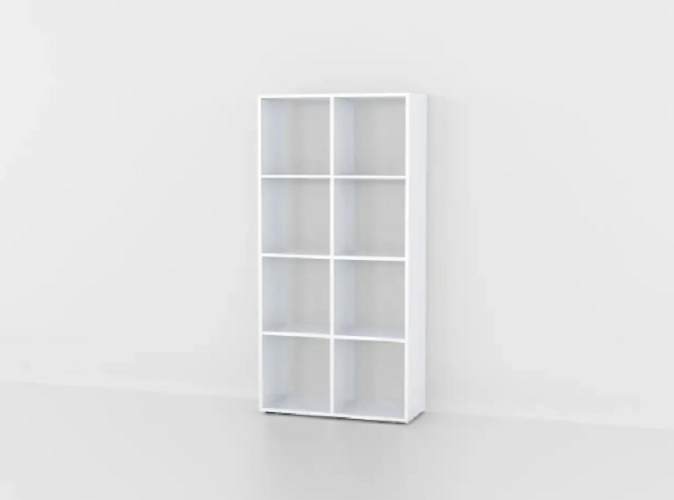 Стеллаж для книг и декора на 8 ячеек Белый (P10) - фото 1