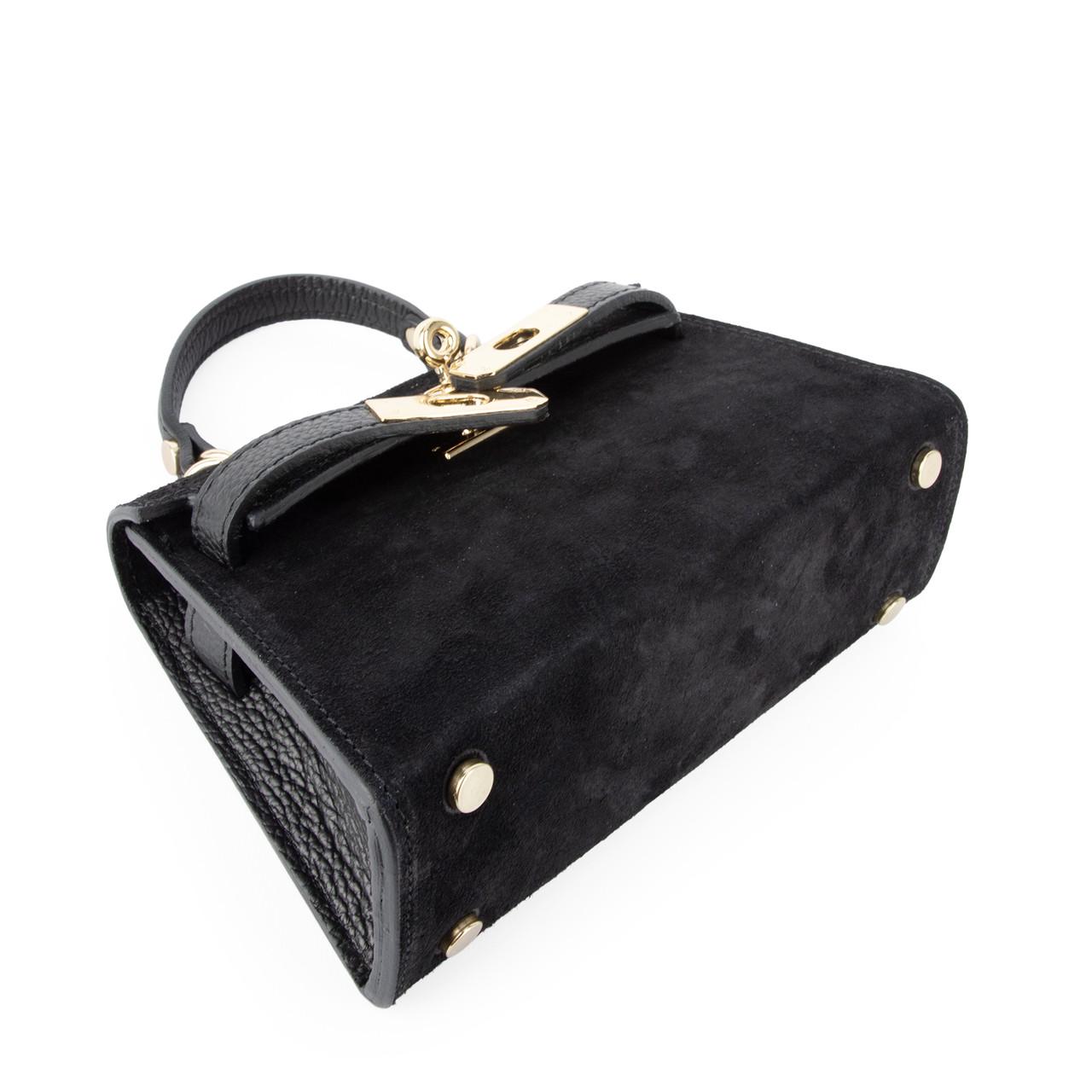 Сумка жіноча замшева Virginia Conti 04011 Чорний (2765513995) - фото 3