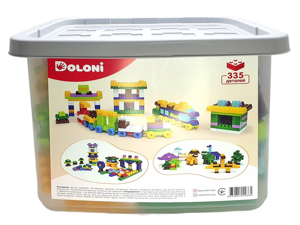 Конструктор дитячий Doloni Toys у контейнері з пластику 335 дет. Різнокольоровий (150-98-013999/01)