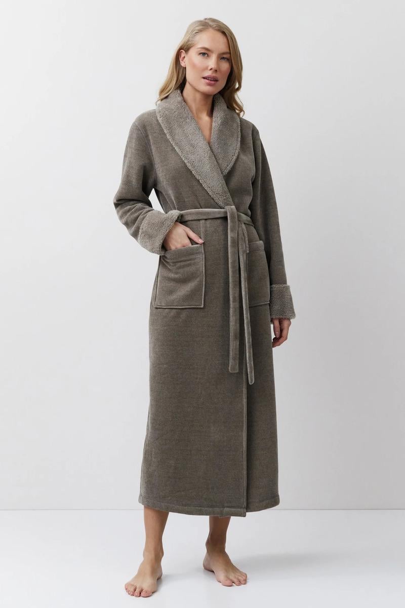 Халат женский теплый Aruelle L Серый (Esme-bathrobe) Халат женский теплый Aruelle L Серый (Esme-bathrobe)