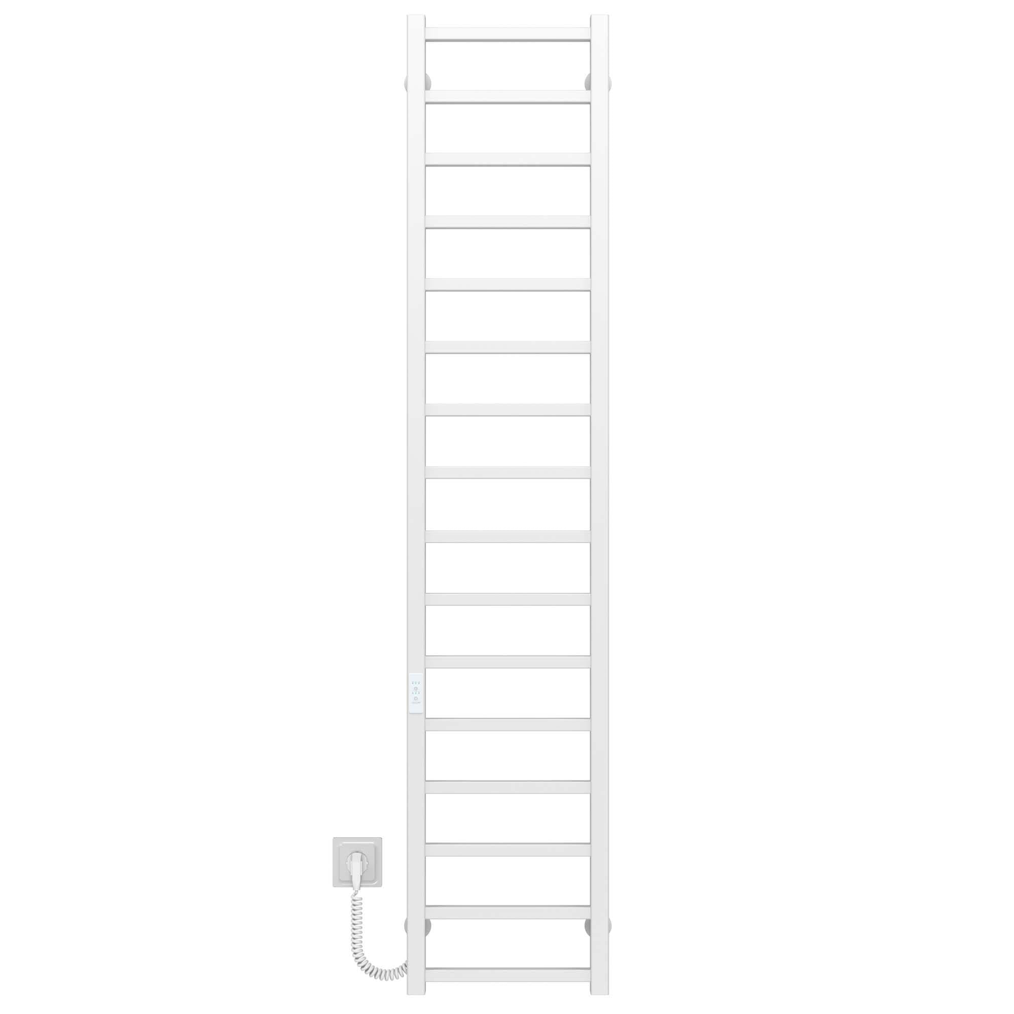 Полотенцесушитель электрический Deffi Forest П16 WD04 левое подключение нержавеющая сталь 400х1600 мм Белый (A.FR.160.40.16.EWL4)