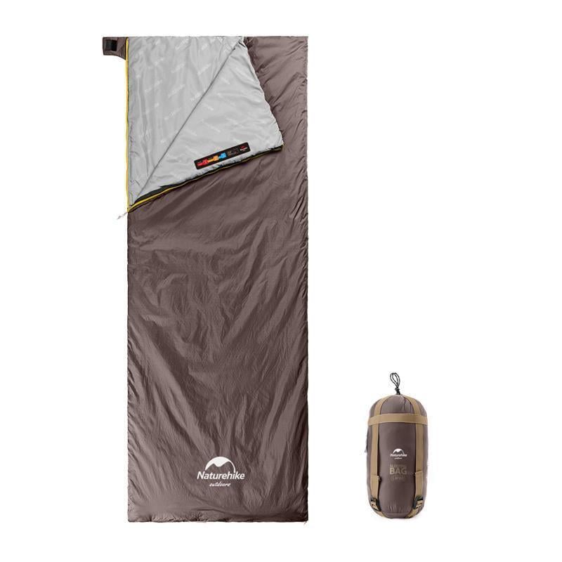 Спальник надлегкий Naturehike Summer LW180 NH21MSD09 лівий 15°C p-p M Коричневий