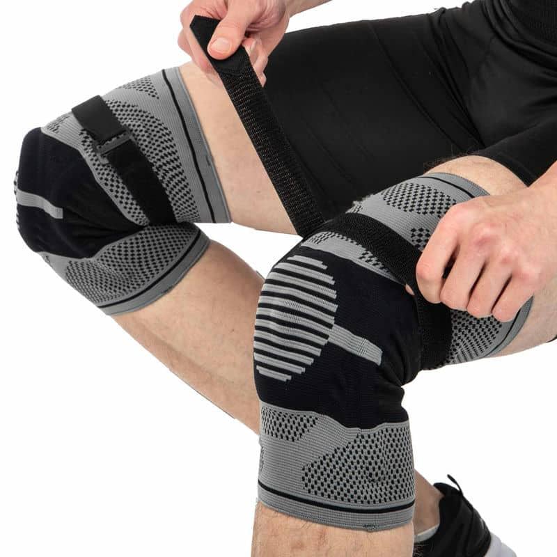 Бандаж наколіник еластичний з фіксуючим ременем Ezous Knee Brace L - фото 5 Бандаж наколіник еластичний з фіксуючим ременем Ezous Knee Brace L - фото 5