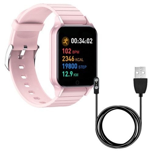 Смарт-годинник Smart Watch T96 Bluetooth 170 mAh Pink (tf5452) - фото 2