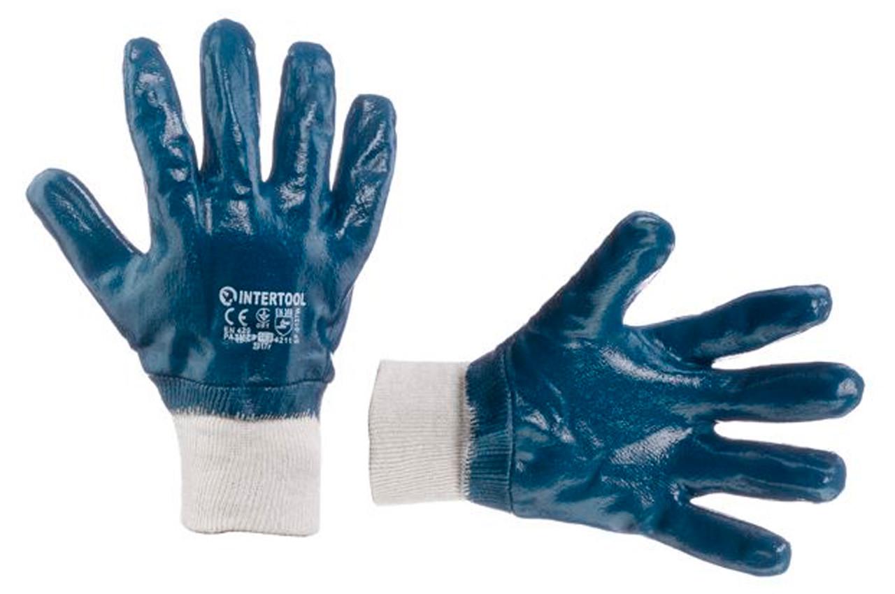Перчатки Intertool Смазка-бензостойкие с мягким манжетом 10,5" 120 шт. (SP-0137W)