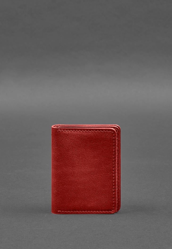 Обкладинка шкіряна для посвідчення водія ID та пластикових карток 2.0 Червоний (A-028249)