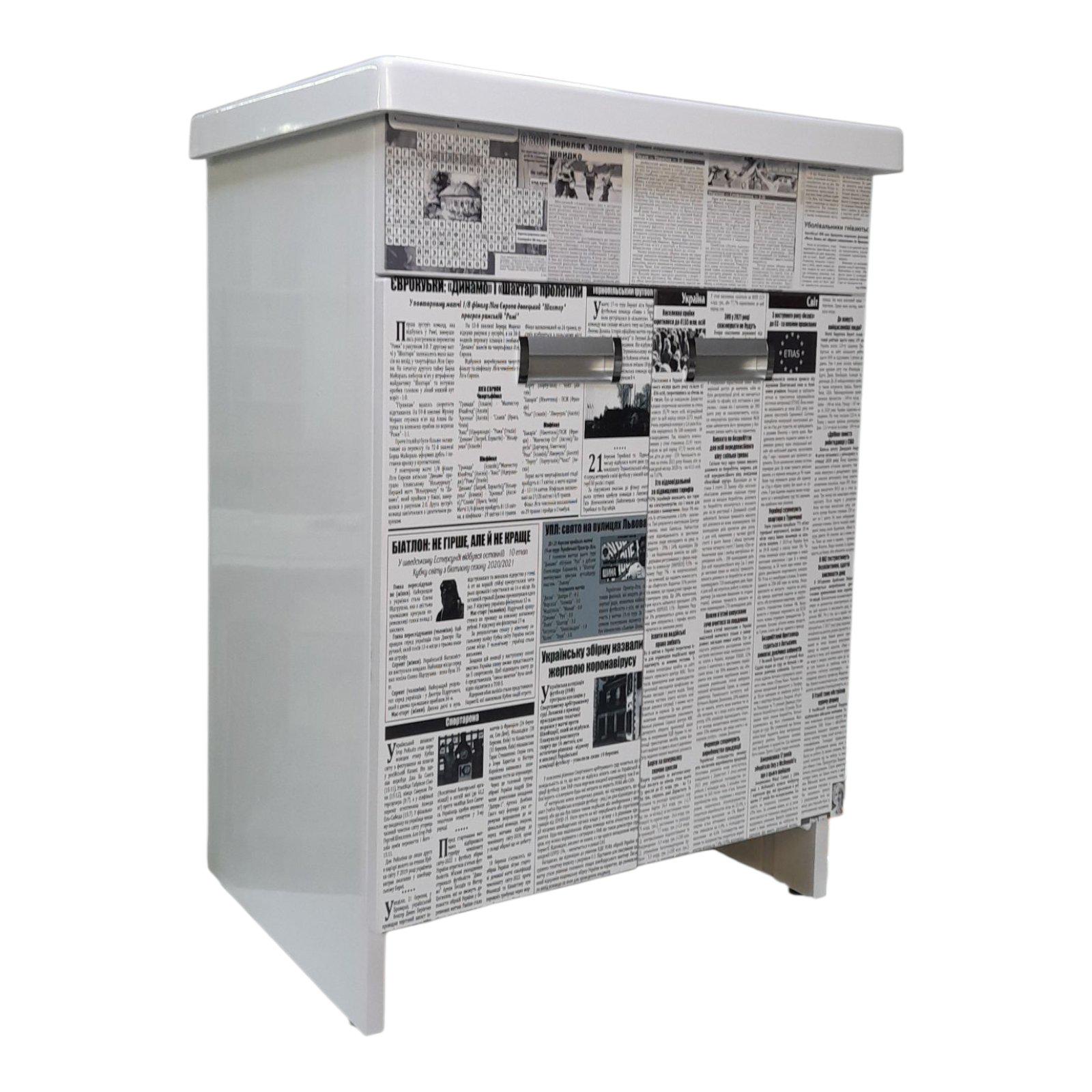 Тумба для ванной комнаты пластиковая The MIX Газетный Шик с умывальником 80 см (2419) - фото 13 Тумба для ванной комнаты пластиковая The MIX Газетный Шик с умывальником 80 см (2419) - фото 13