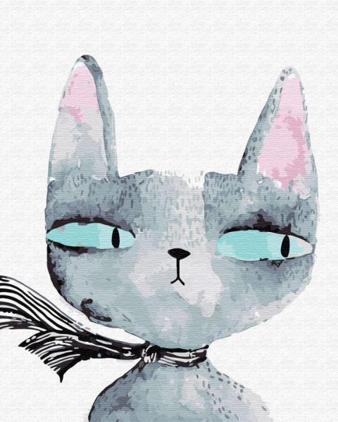 Картина по номерам Brushme Котик с грустинкой 40х50 см в термопакете (GX4308)