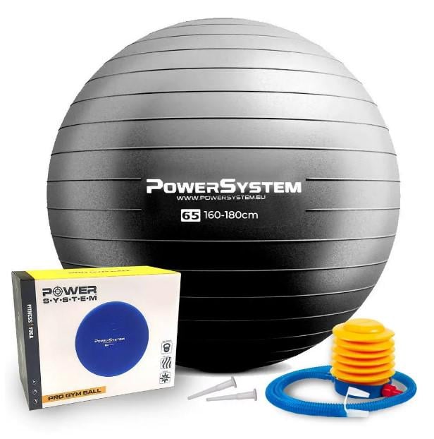 Фитбол для фитнесаPower System PS-4012 PRO Gymball Ø 65 см Black (4012BK-0)