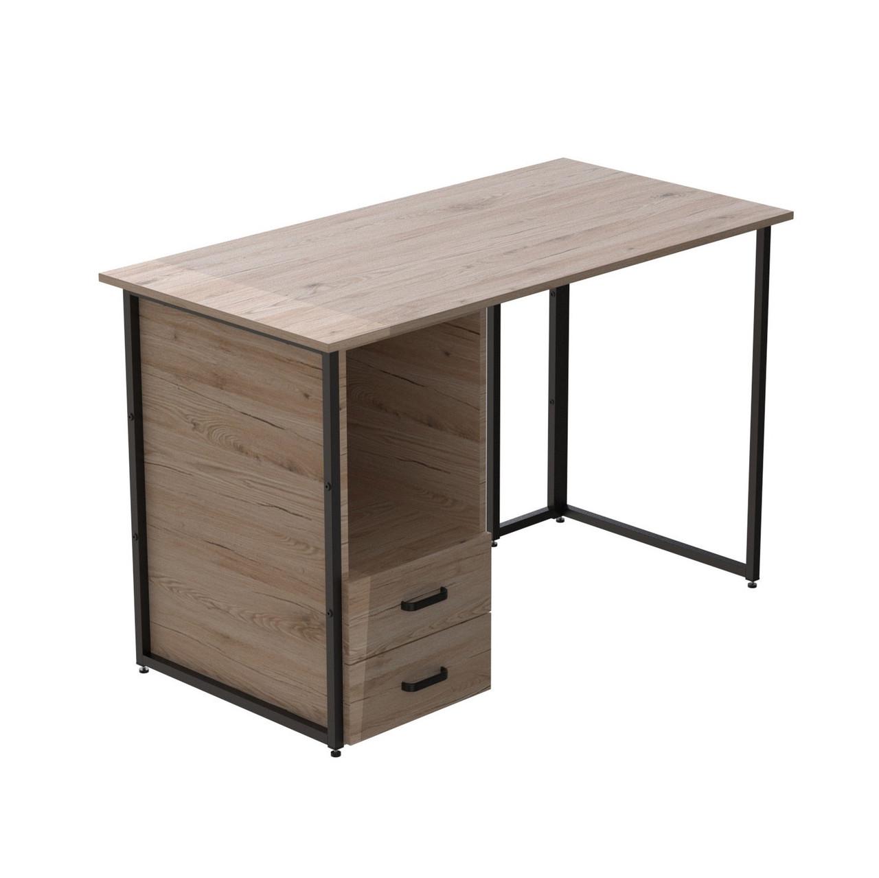 Компьютерный стол Ferrum-decor Отто ДСП 32 мм 76x120x60 см Черный/Дуб Сан-Марино (FRD-103579)