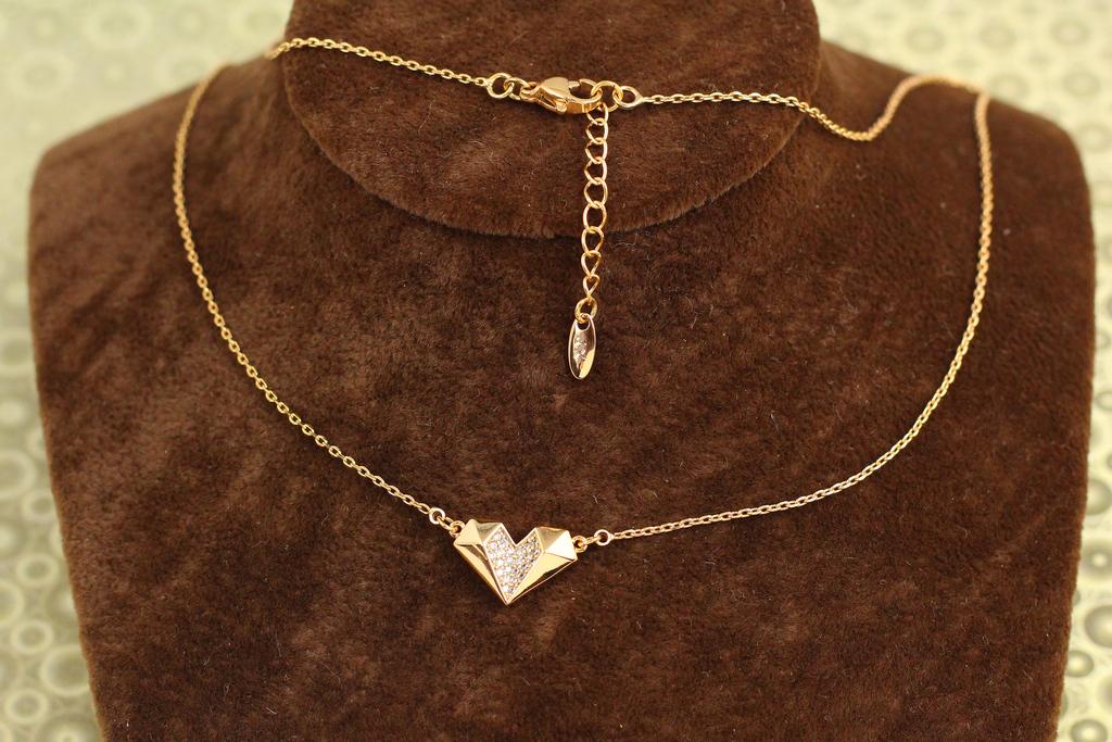 Набор Xuping Jewelry Сердце оригами 47 см Золотистый (31443213)