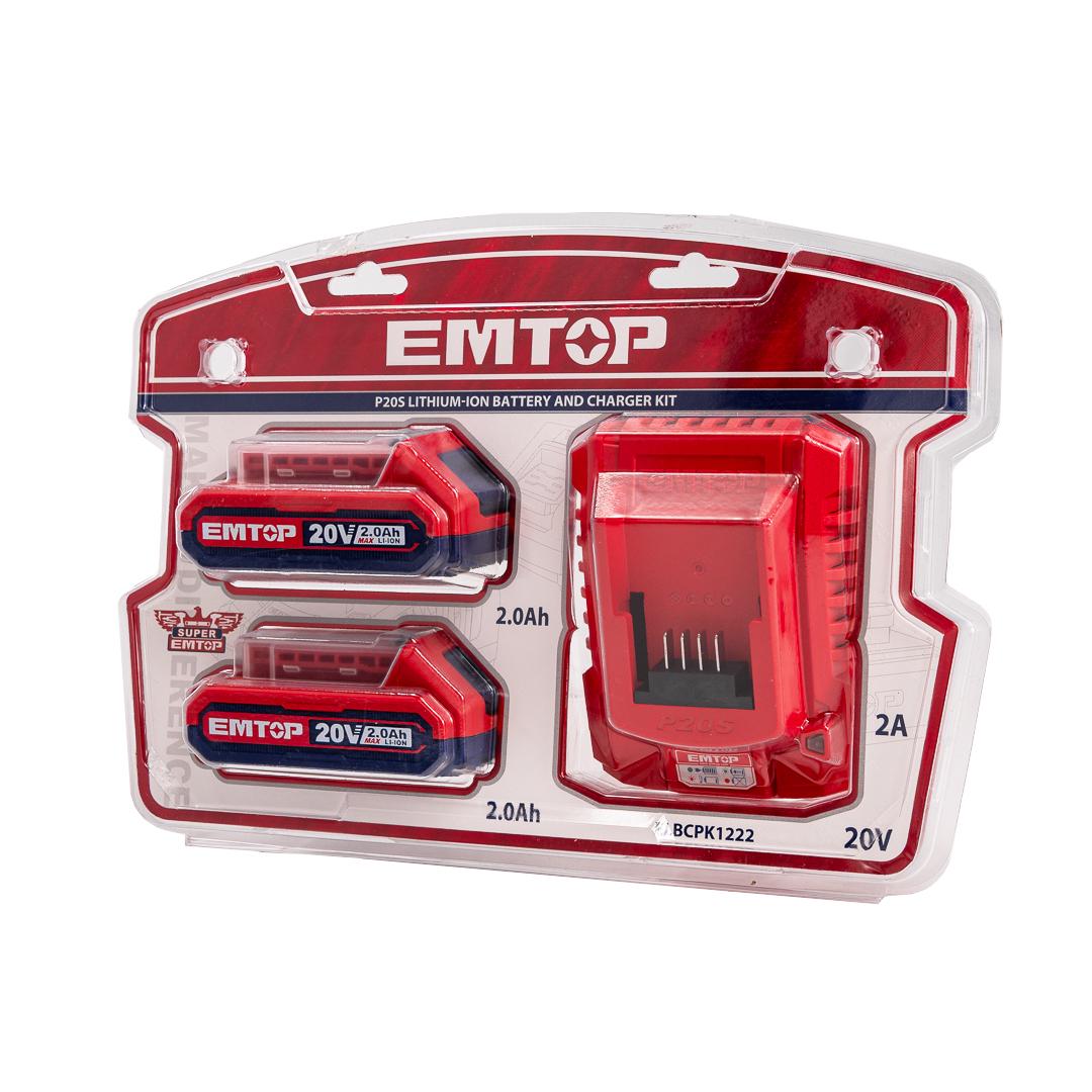 Комплект EMTOP ELBCPK1222 серії P20S ЗП EFCR20200 та 2 АКБ EBPK20011