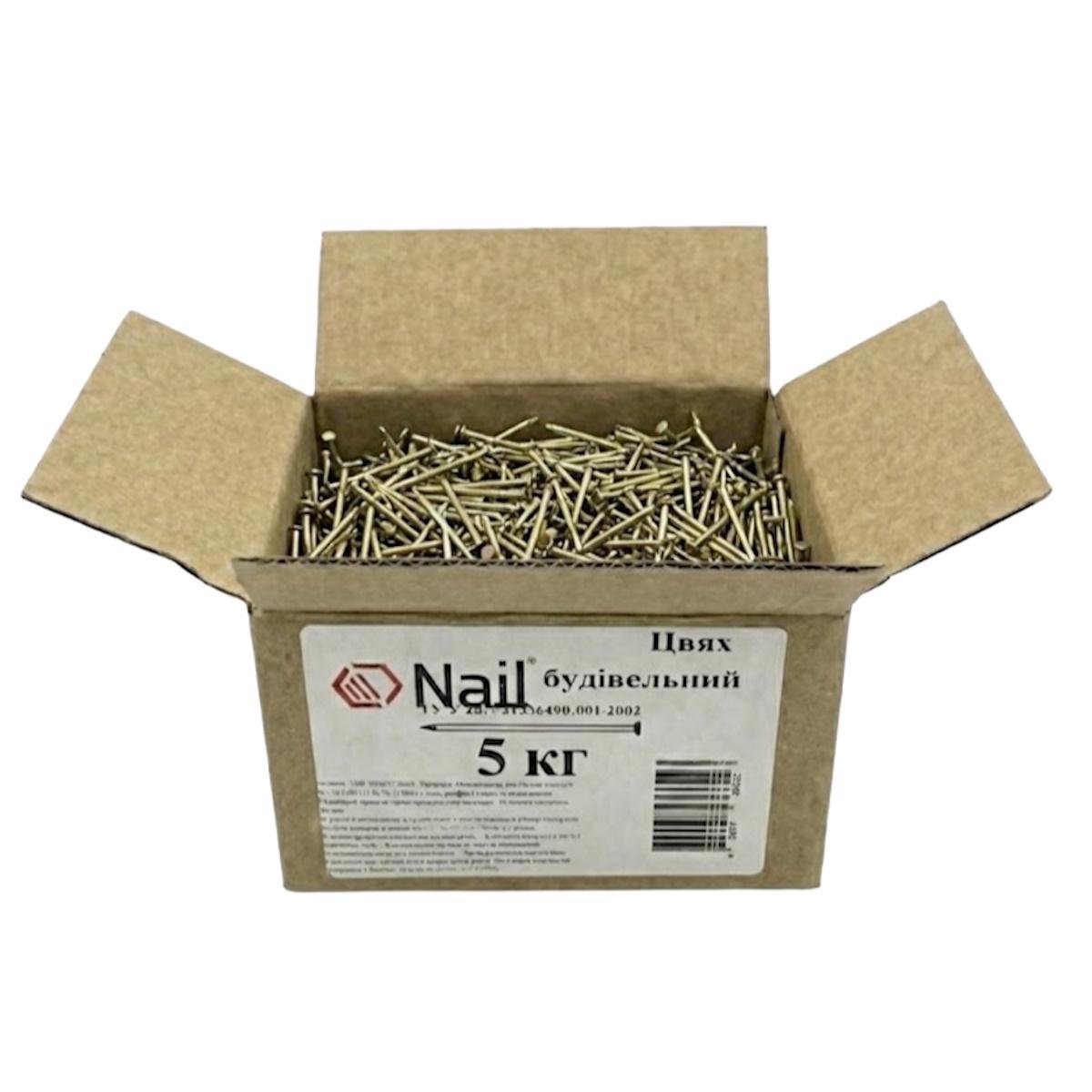 Гвозди строительные Nail 1,2х30 DIN 1151 цинк желтый упаковка 5 кг нефас 5 кг (405258) Гвозди строительные Nail 1,2х30 DIN 1151 цинк желтый упаковка 5 кг нефас 5 кг (405258)