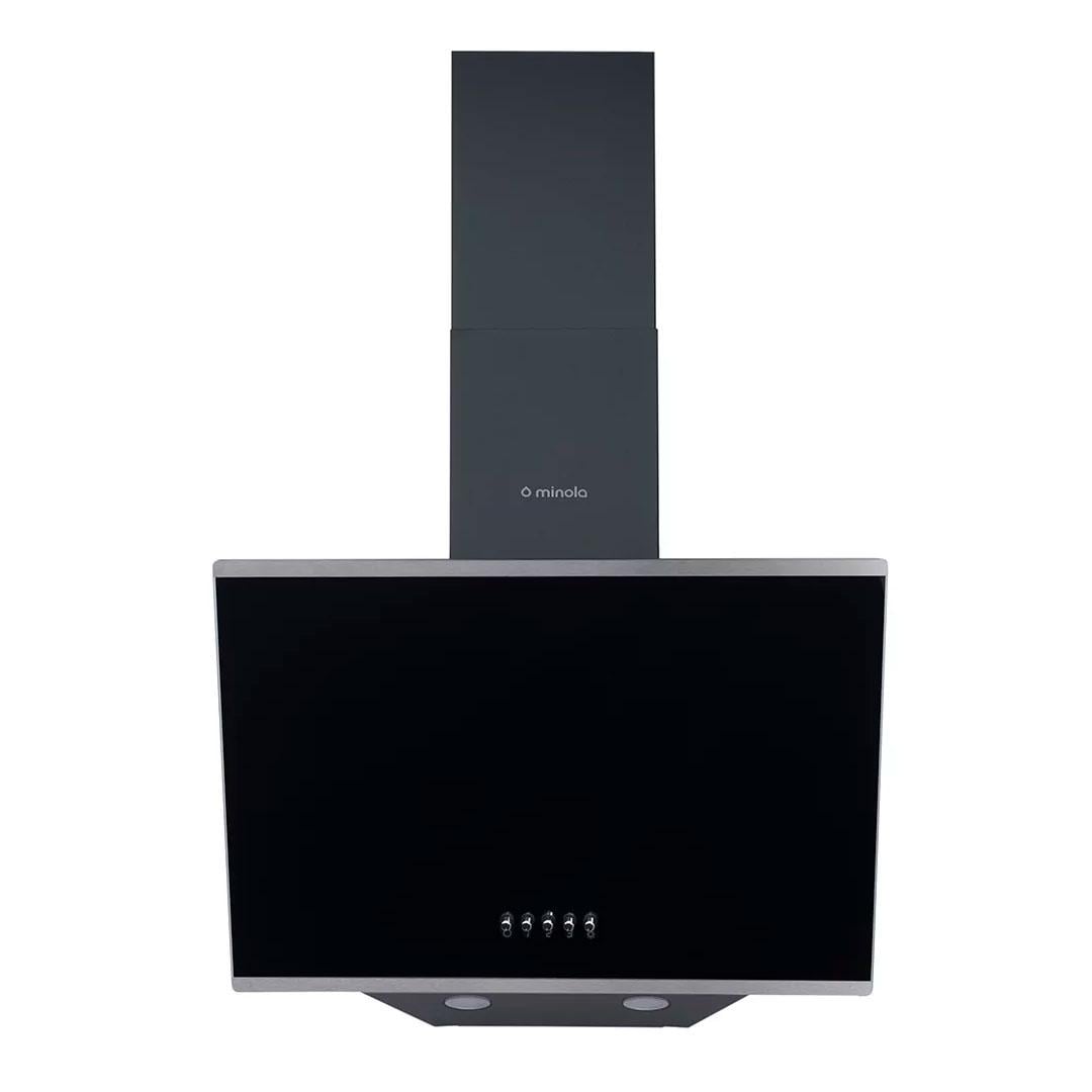Витяжка декоративна похила Minola HDN 5202 700 LED Black/Inox (5902767907187)