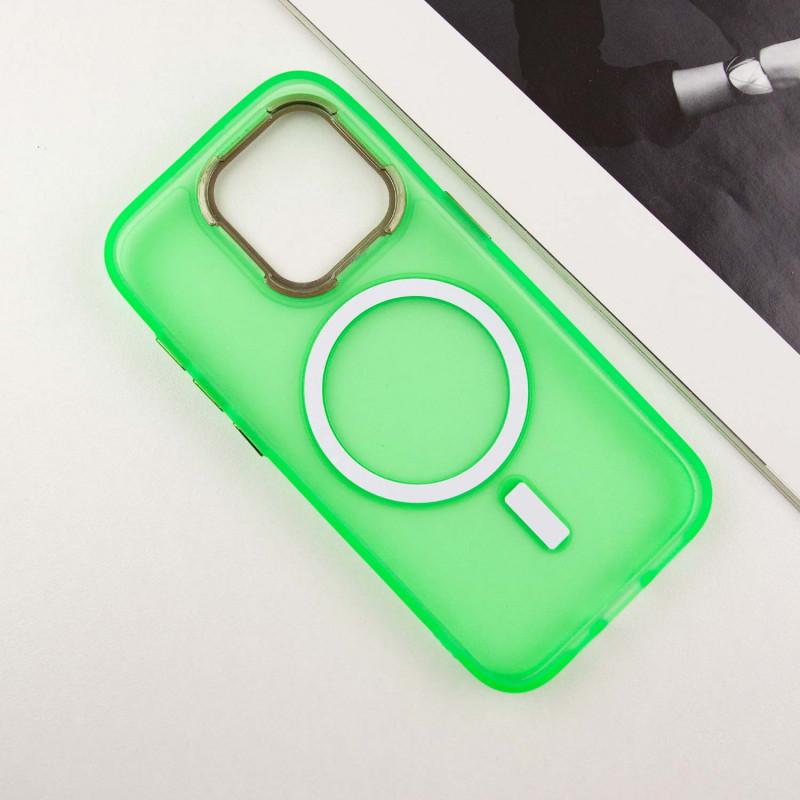 Протиударний Чохол TPU+PC Lily with MagSafe для Apple iPhone 13 Pro Max (6.7") Neon Green - фото 4