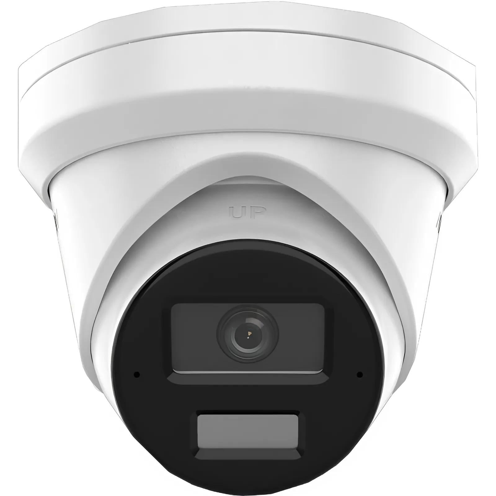 Відеокамера купольна Hikvision IP 4MP з аудіо 2,8 мм гібридна LED/ІК підсвічування IP67 Білий (617019)