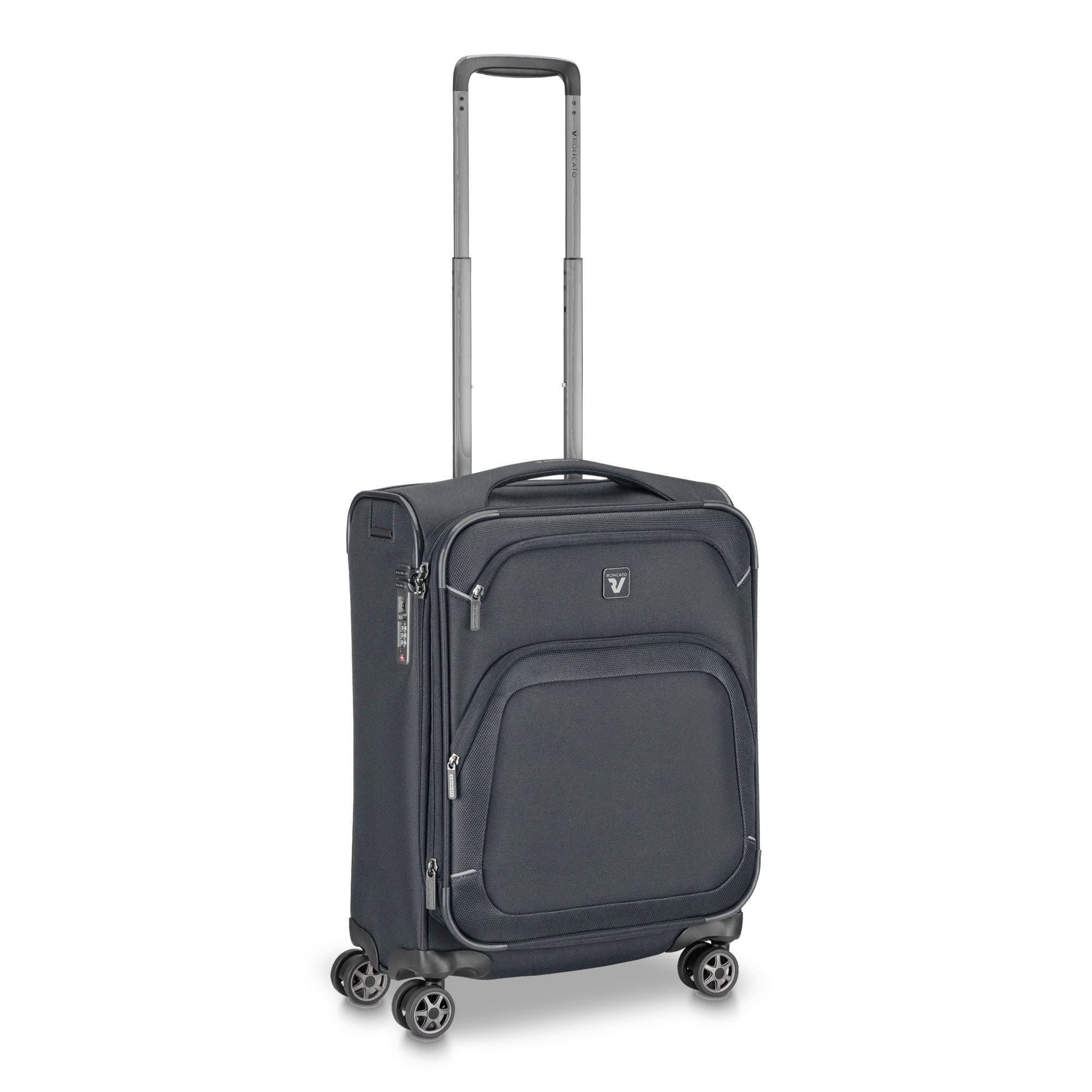 Валіза маленька Roncato GATEWAY 416243/92 ручна поклажа з розширенням 55x40x20/23 см 2,3кг 40/46 л 4 колеса Графіт (31806997)