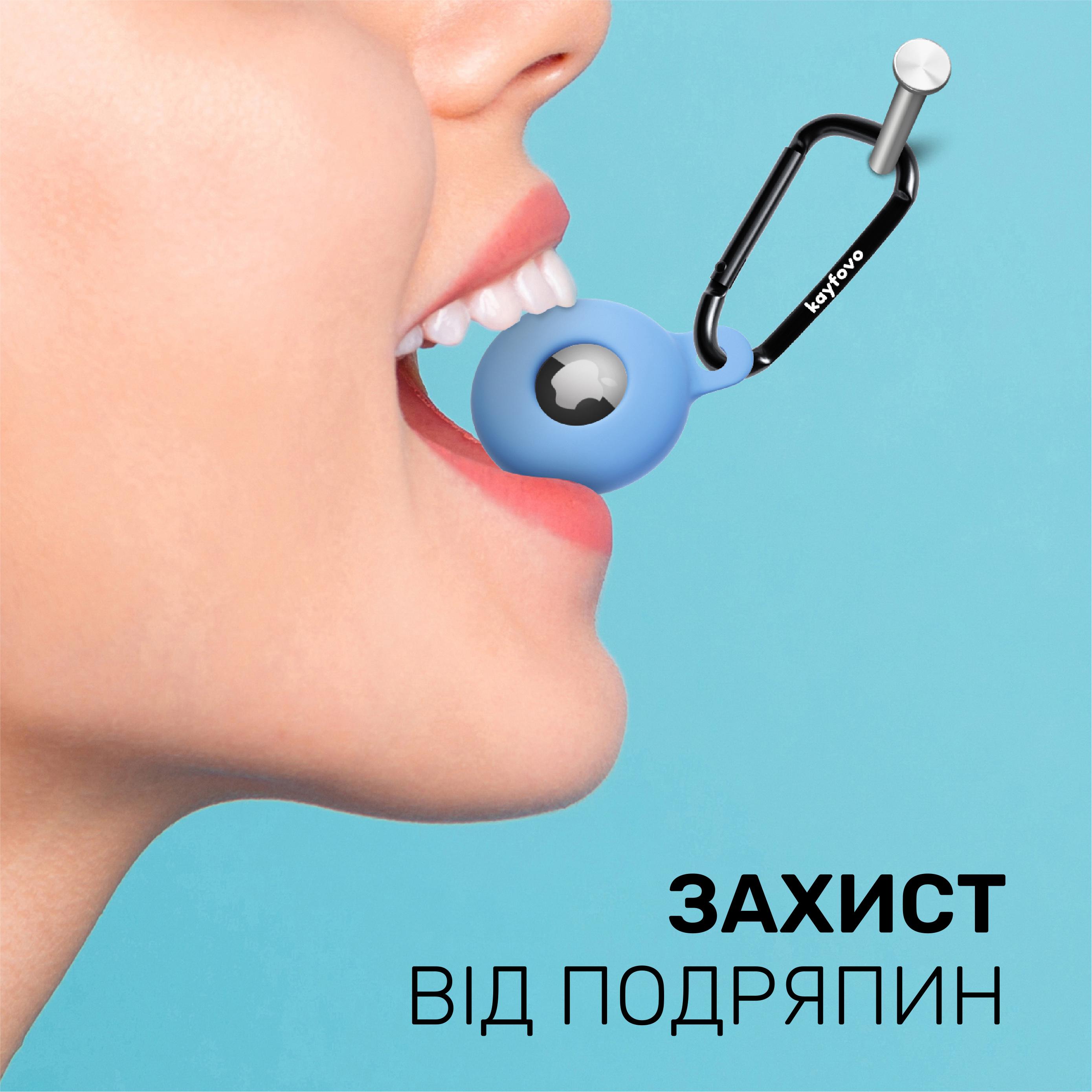 Чехол брелок Kayfovo BGLBWGW4 для Apple AirTag с карабином Silicone Blue/Green/Light-Blue-White/Green-White 4 шт. (28656) - фото 5 Чехол брелок Kayfovo BGLBWGW4 для Apple AirTag с карабином Silicone Blue/Green/Light-Blue-White/Green-White 4 шт. (28656) - фото 5