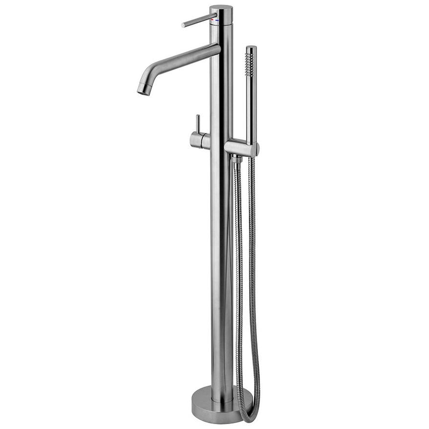 Cмеситель для ванны Paffoni Light LIG032ST напольный Сатин (148609)