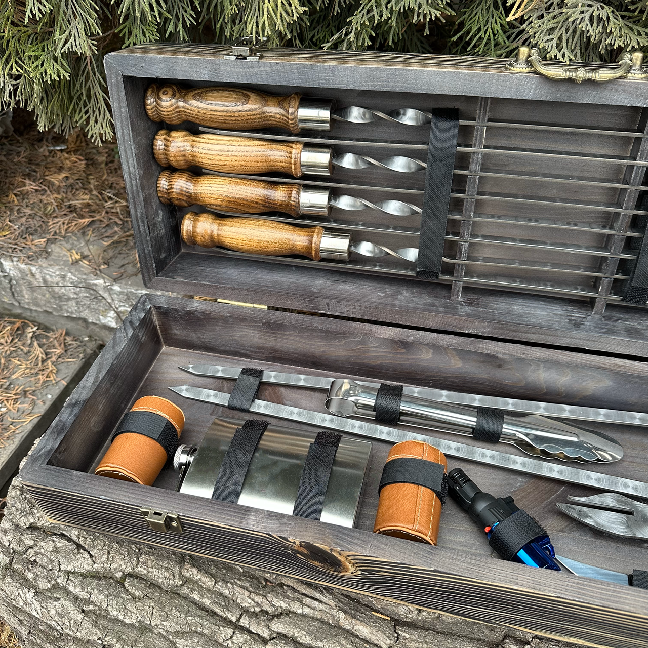 Набор подарочный для барбекю Mzavod Охотник Темно-коричневый (27728904) - фото 5 Набор подарочный для барбекю Mzavod Охотник Темно-коричневый (27728904) - фото 5