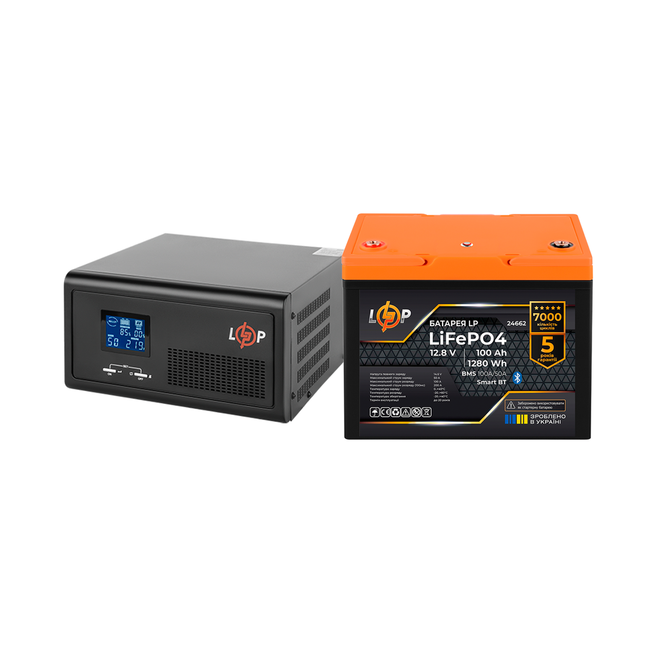 Комплект резервного питания LogicPower ИБП литиевая LiFePO4 батарея UPS В1500 АКБ LiFePO4 1280W