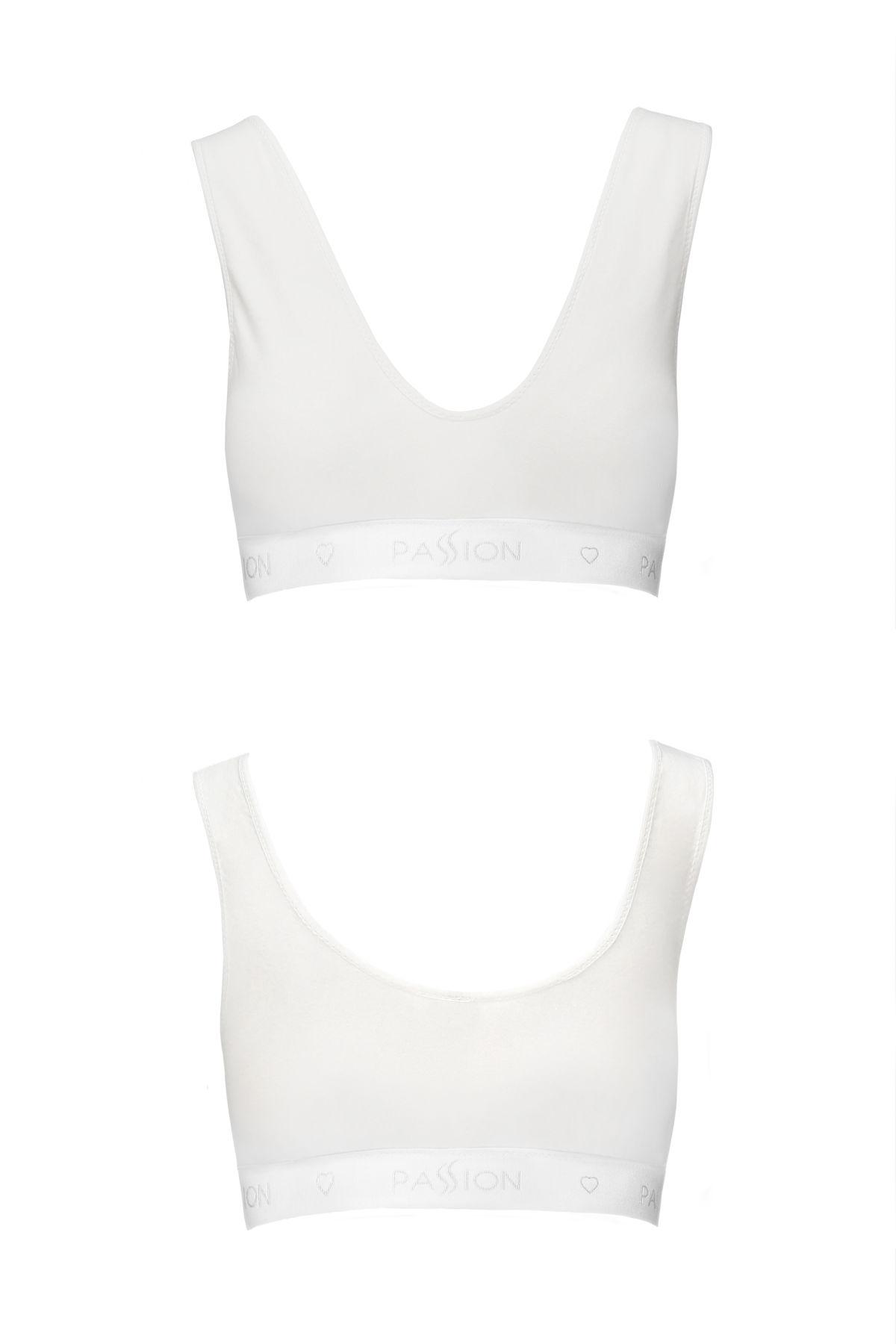 Спортивный топ из эластичного хлопка Passion PS005 TOP M White - фото 4